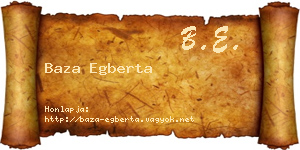 Baza Egberta névjegykártya